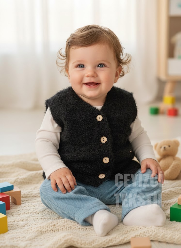 Belirtilmemiş Bebek Yeleği, Yumoş Bebek Yeleği Simsiz Yumuşacık Bebek Yeleği