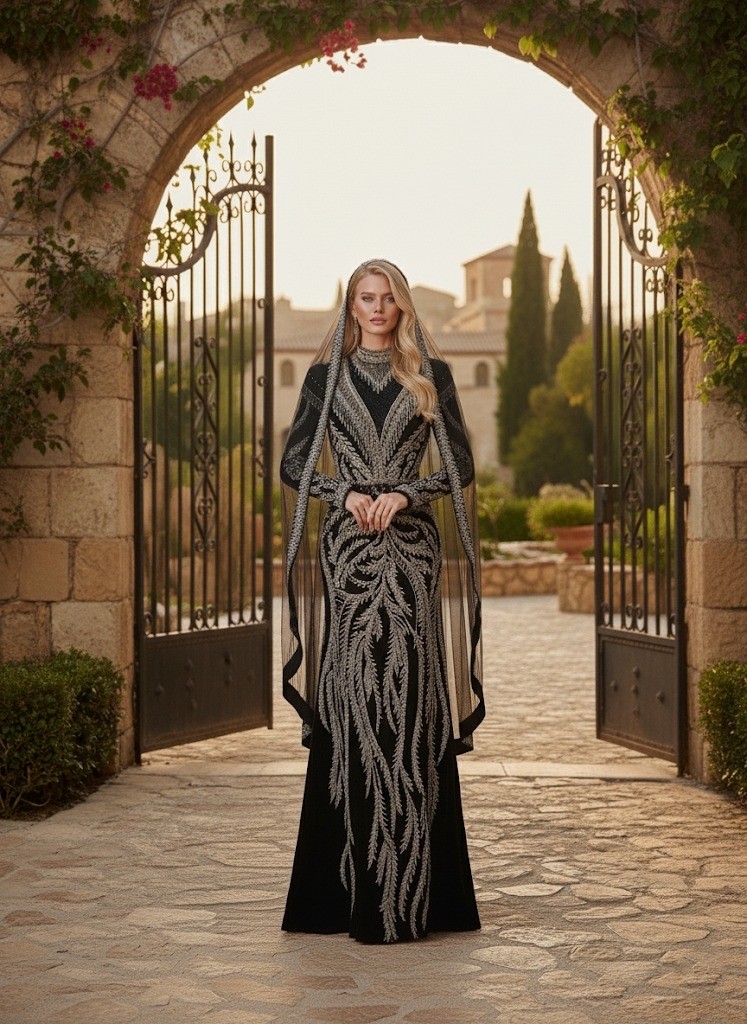 ZK Zümrüt Kaftan Hint Model Kına Kaftanı görsel 2