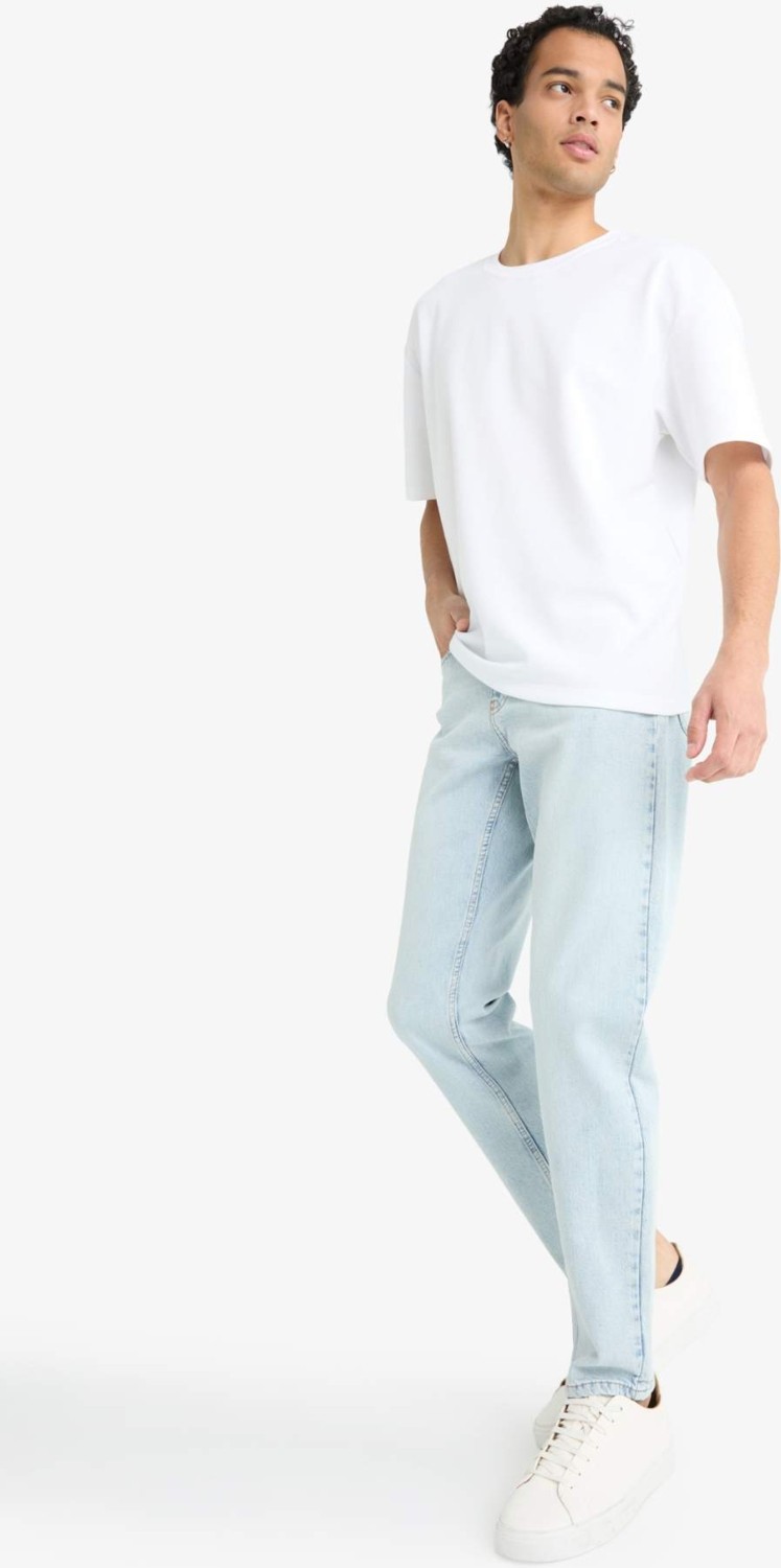 DeFacto Slim Tapered Fit Normal Bel Daralan Paça Jean Pantolon F2324AX25AU görsel 4