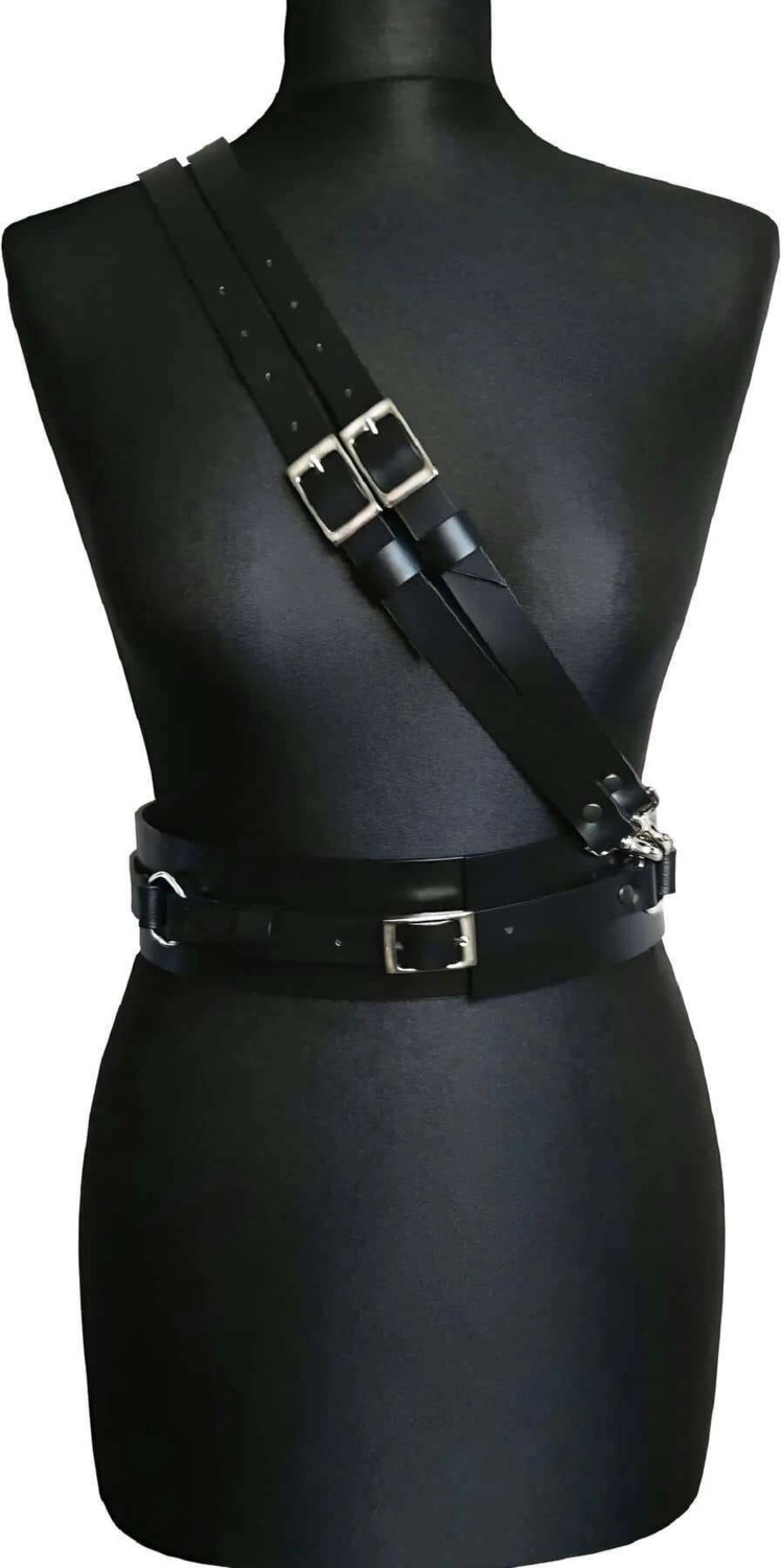 Beruflic Deri Omuzdan Bağlamalı Bel Kemer Harness - APFT915 görsel 4