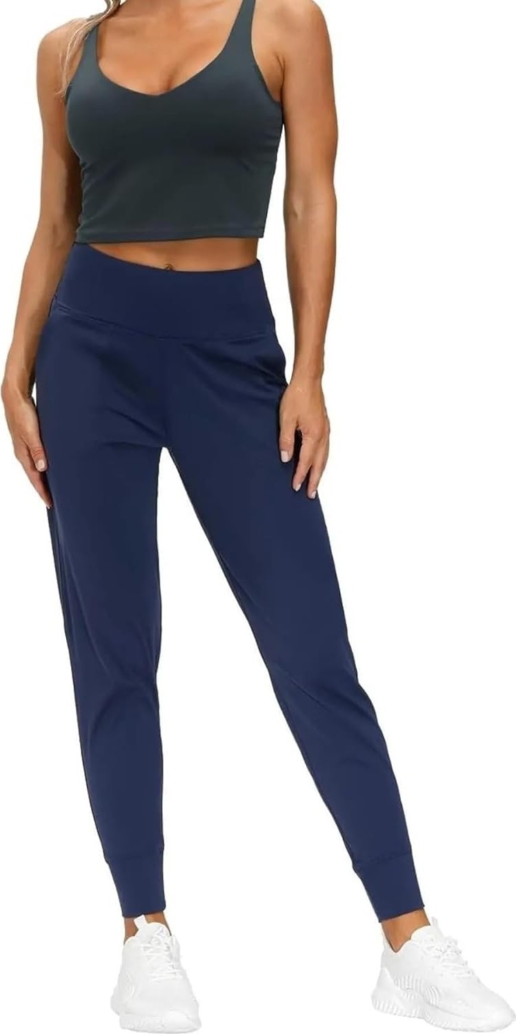 Storekadın Yüksek Bel Yoga Koşu Egzersiz Joggers Hafif Eşofman Altı görsel 3