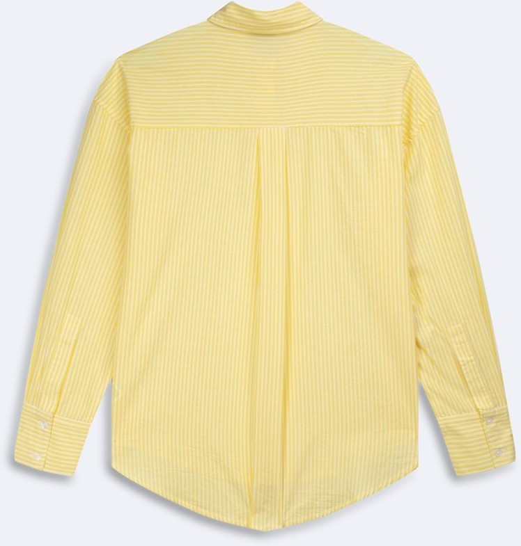LTB Çizgili Oversize Sarı Gömlek görsel 2