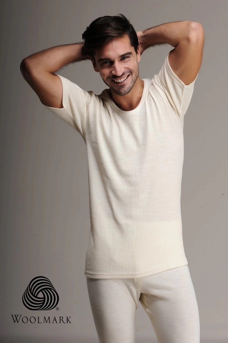 E-Woman Hasyün 1000 %100 Yün Erkek Kısa Kol Fanila