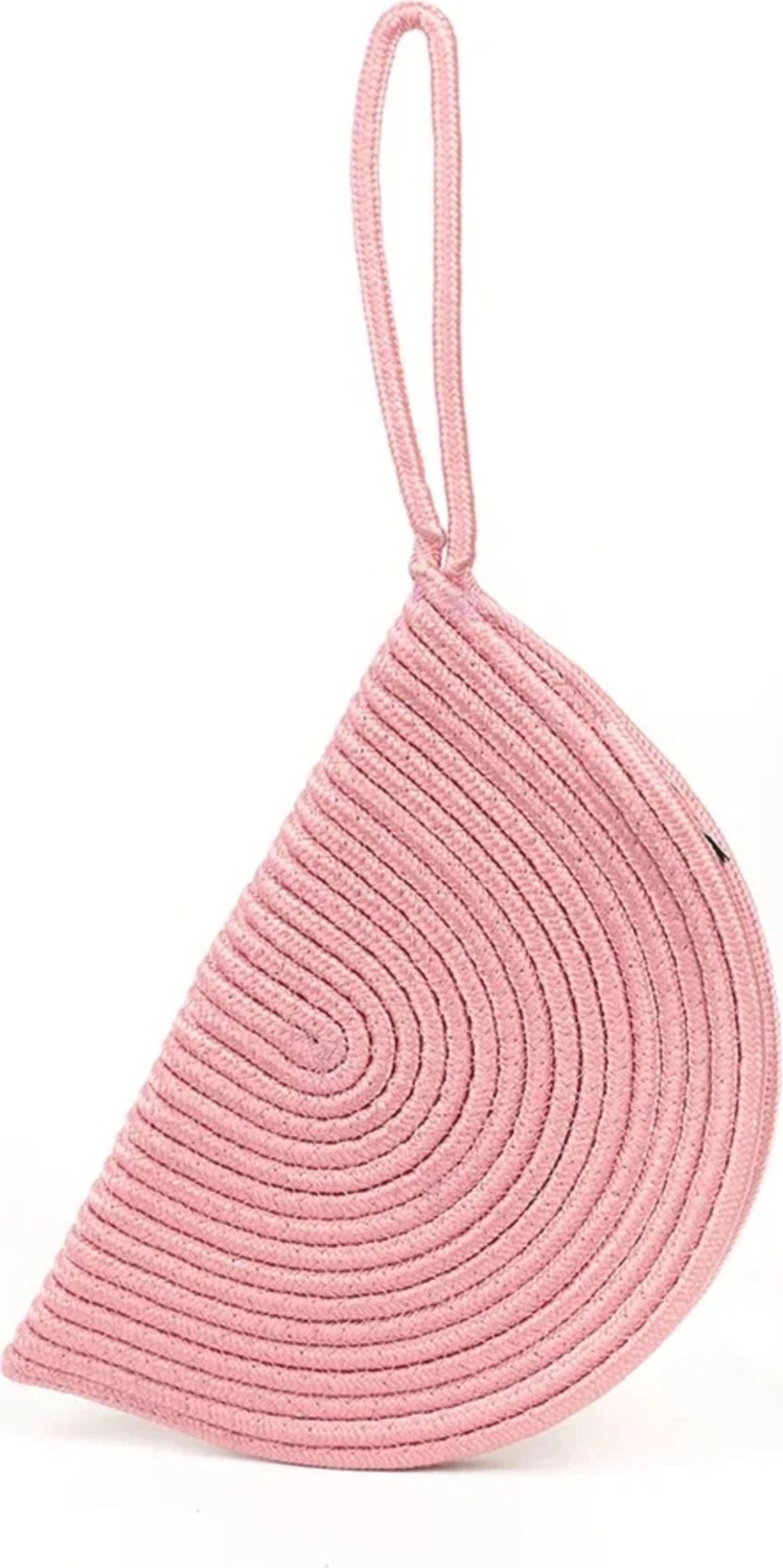 MaVaux Moss Fermuarlı Vegan Hasır Jüt Clutch Çanta Modern Tasarım Küçük Boy Suya Dayanıklı görsel 4
