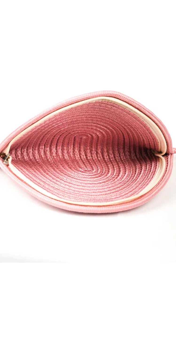 MaVaux Moss Fermuarlı Vegan Hasır Jüt Clutch Çanta Modern Tasarım Küçük Boy Suya Dayanıklı görsel 5