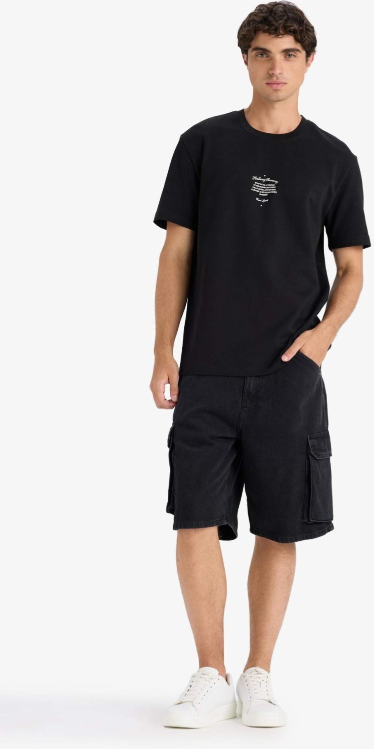 DeFacto Regular Fit Baskılı Tişört F3475AX25AU görsel 5