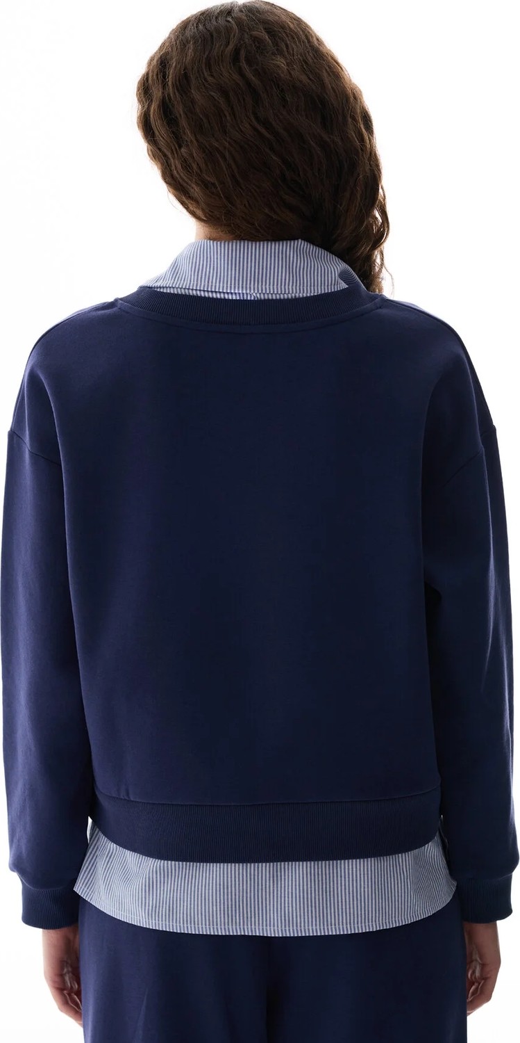 Penti Lacivert Gömlek Katmanlı Polo Yaka Sweatshirt görsel 6