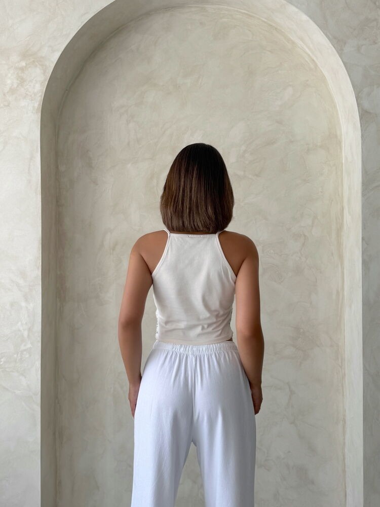 Sun Style Astarlı Crop Güpür Askılı Örgü Büstiyer - Ham görsel 5