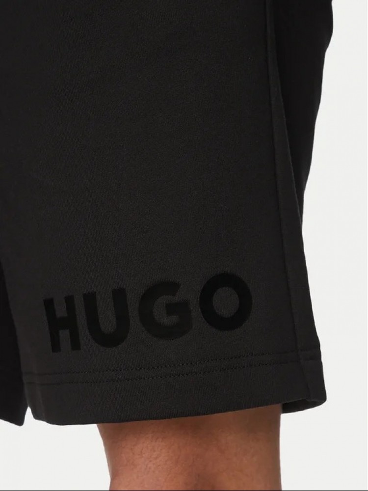 Hugo Erkek Bel Lastikli Kısa Boy Hugo Yazı Desenli Dokuma Bej Şort 50535260-219 görsel 6