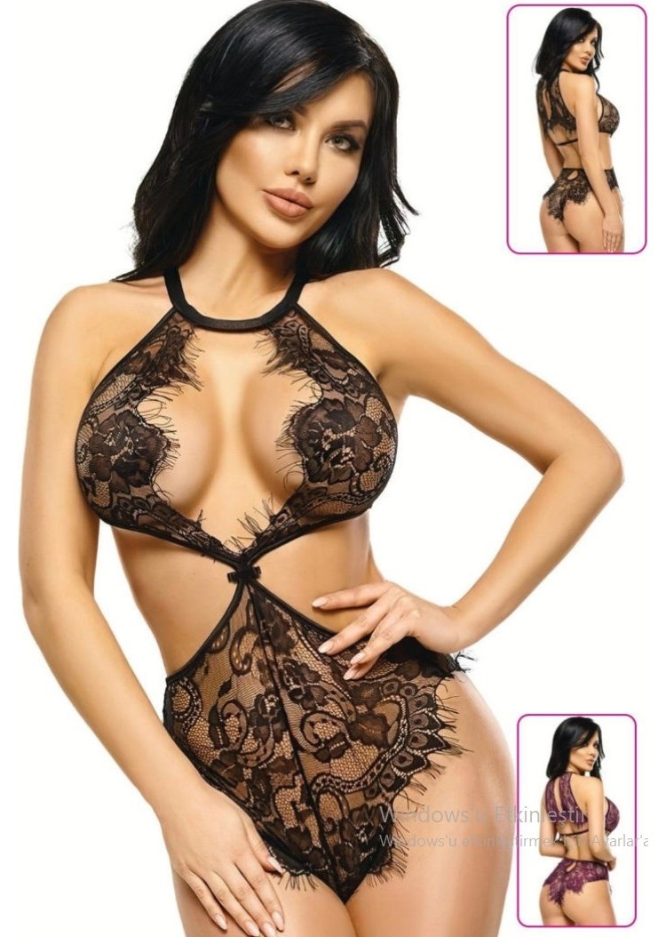 For Dreams Kadın Dantel Derin Dekolteli Body görsel 5
