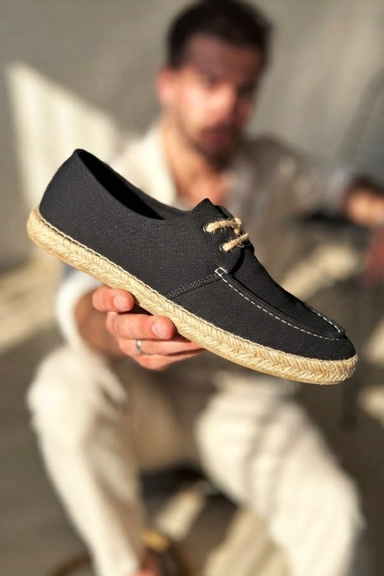 Zerenyus ZRK-T36 Premium Üst Kalite Haki Klasik Erkek Espadril görsel 6