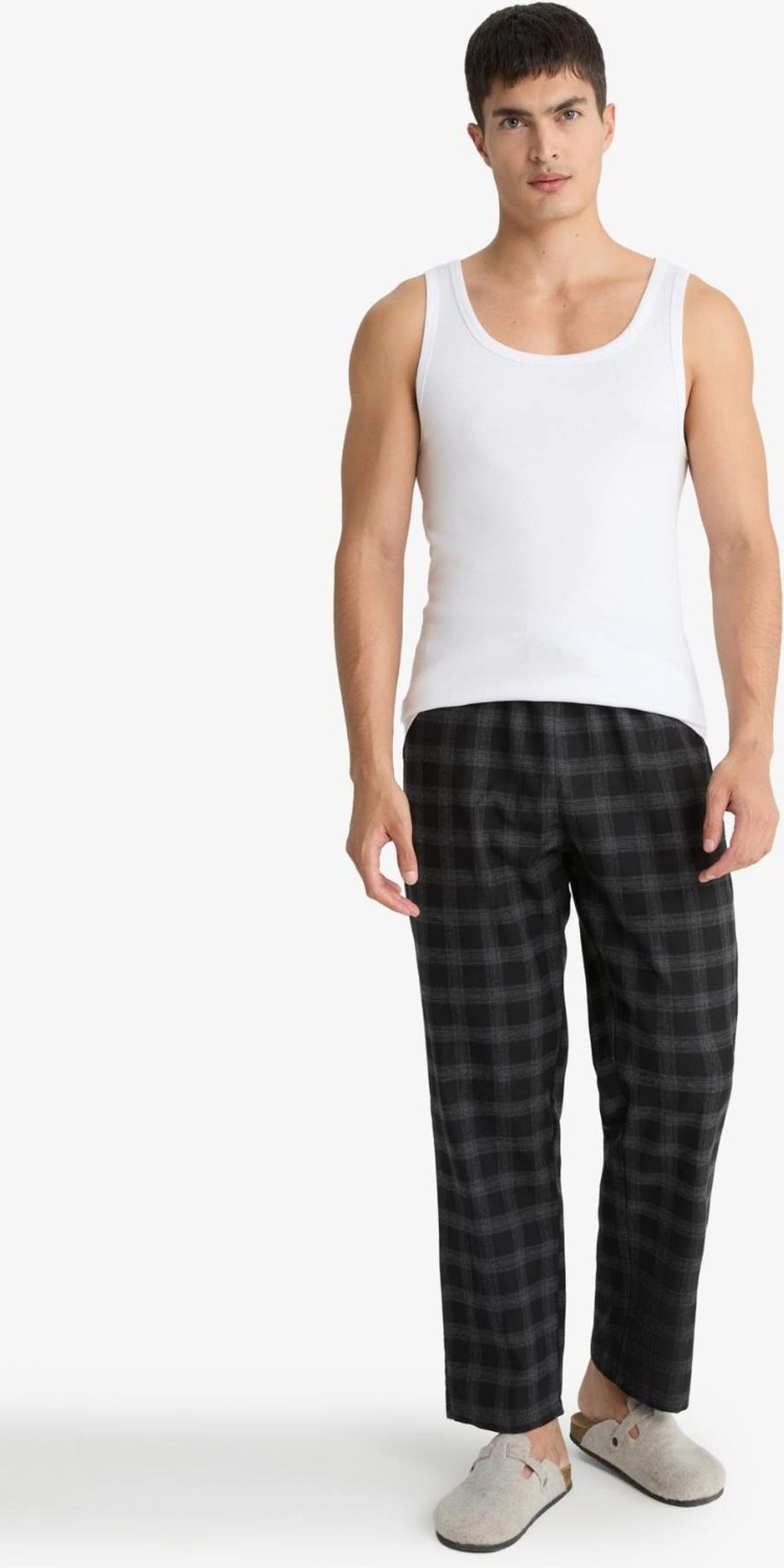 DeFacto %100 Pamuk Slim Fit Ribana 2'li Atlet Y9056AZ25WN görsel 3