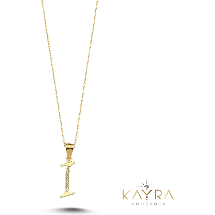 İ Harfli Altın Kolye 24 Ayar