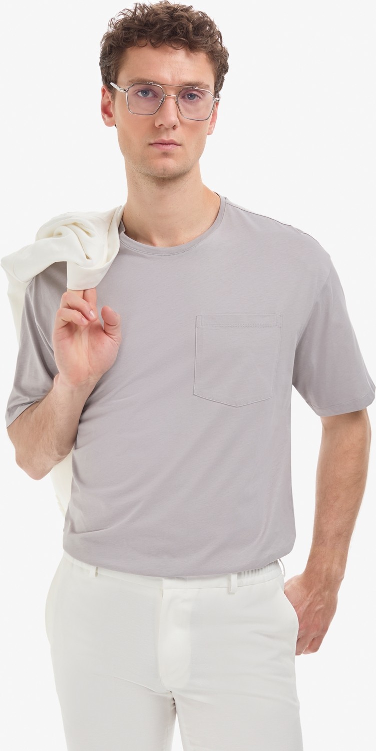 Pierre Cardin Erkek Lacivert Comfort Fit %100 Pamuk Bisiklet Yaka Basic Tişört 50325300-VR033