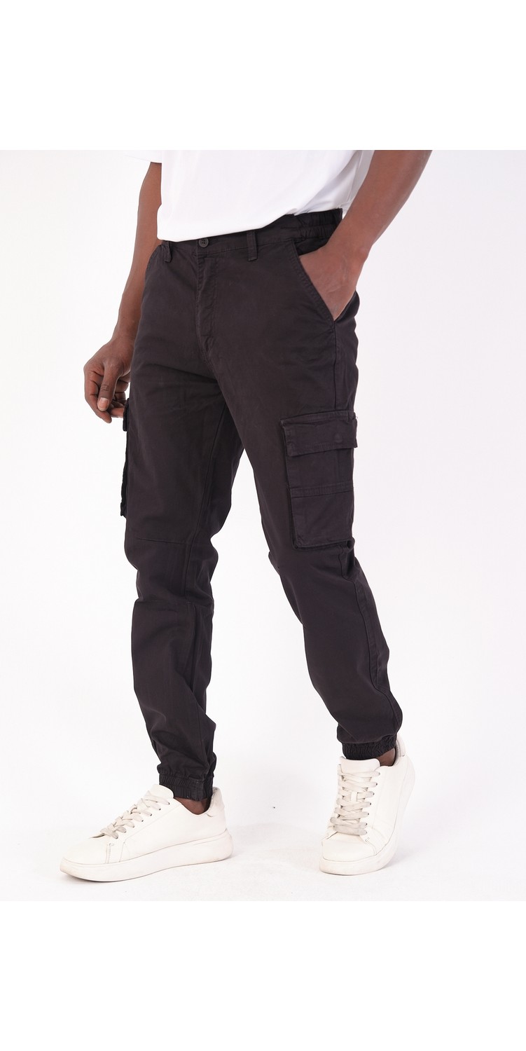 twentyfive25 Erkek Kargo Cepli Lastik Paça Gabardin Jogger Pantolon görsel 7