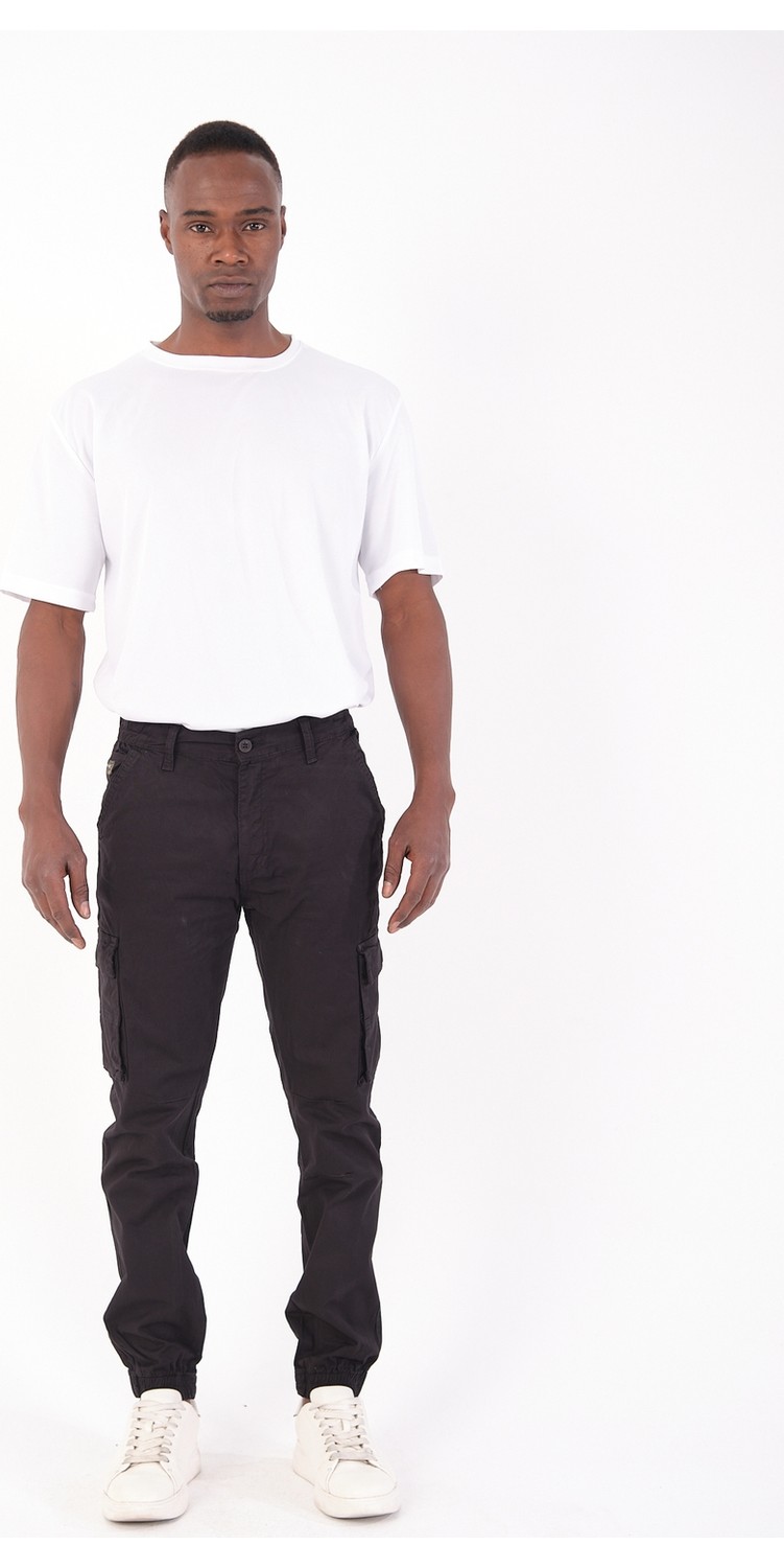 twentyfive25 Erkek Kargo Cepli Lastik Paça Gabardin Jogger Pantolon görsel 2