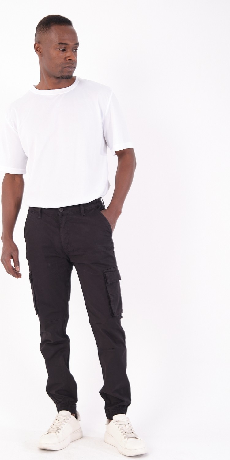 twentyfive25 Erkek Kargo Cepli Lastik Paça Gabardin Jogger Pantolon