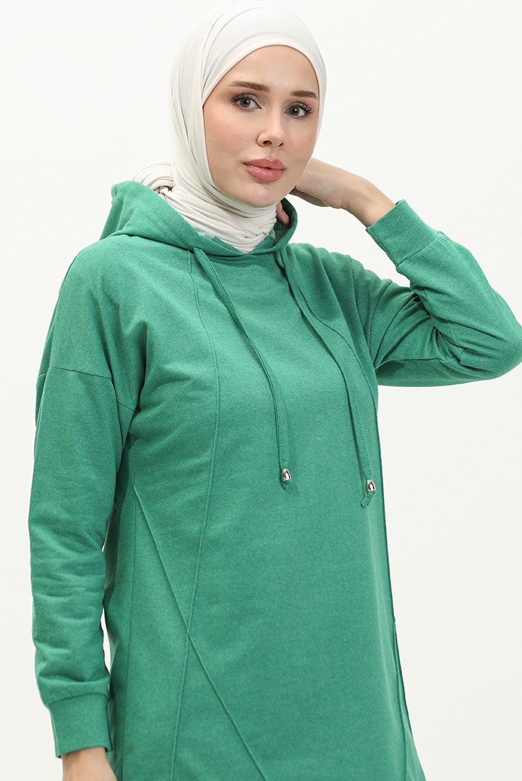 Sefa Merve Çıma Detaylı Eşofman Takım 3039-12 Yeşil görsel 3