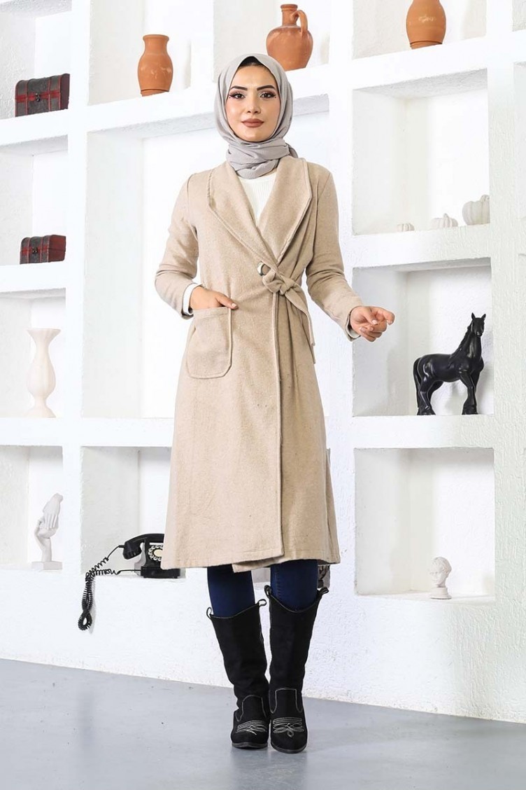 Sefa Merve Kaşe Kaban 5172-09 Taş görsel 5