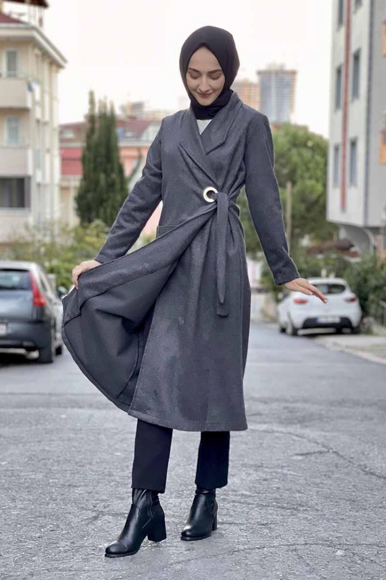 Sefa Merve Kaşe Kaban 5172-01 Gri