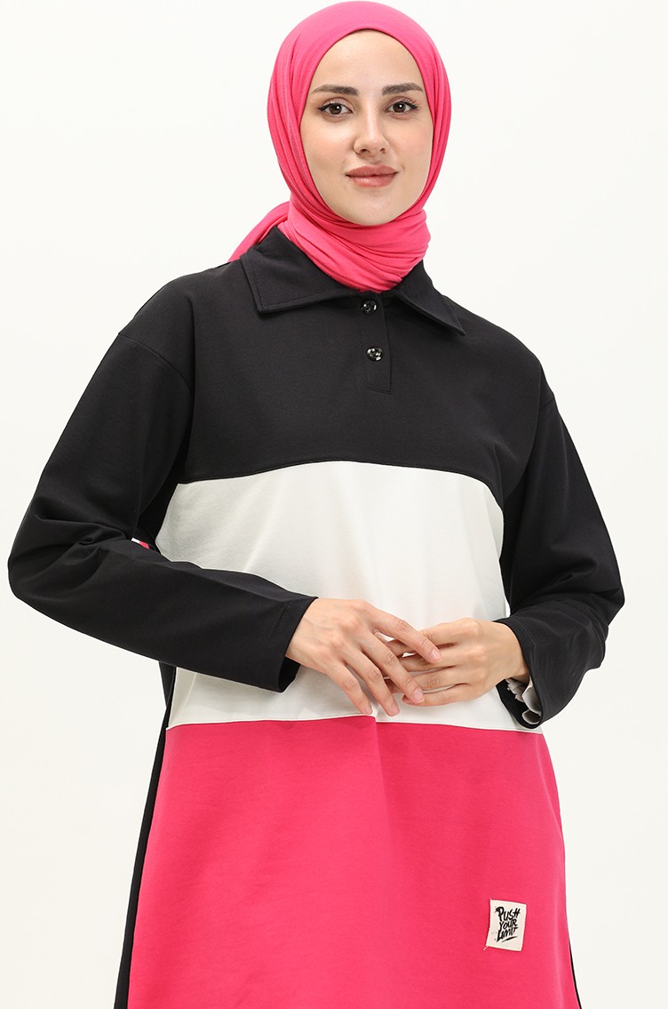 Sefa Merve Üç Renkli Eşofman Takım 70088-03 Lacivert görsel 3