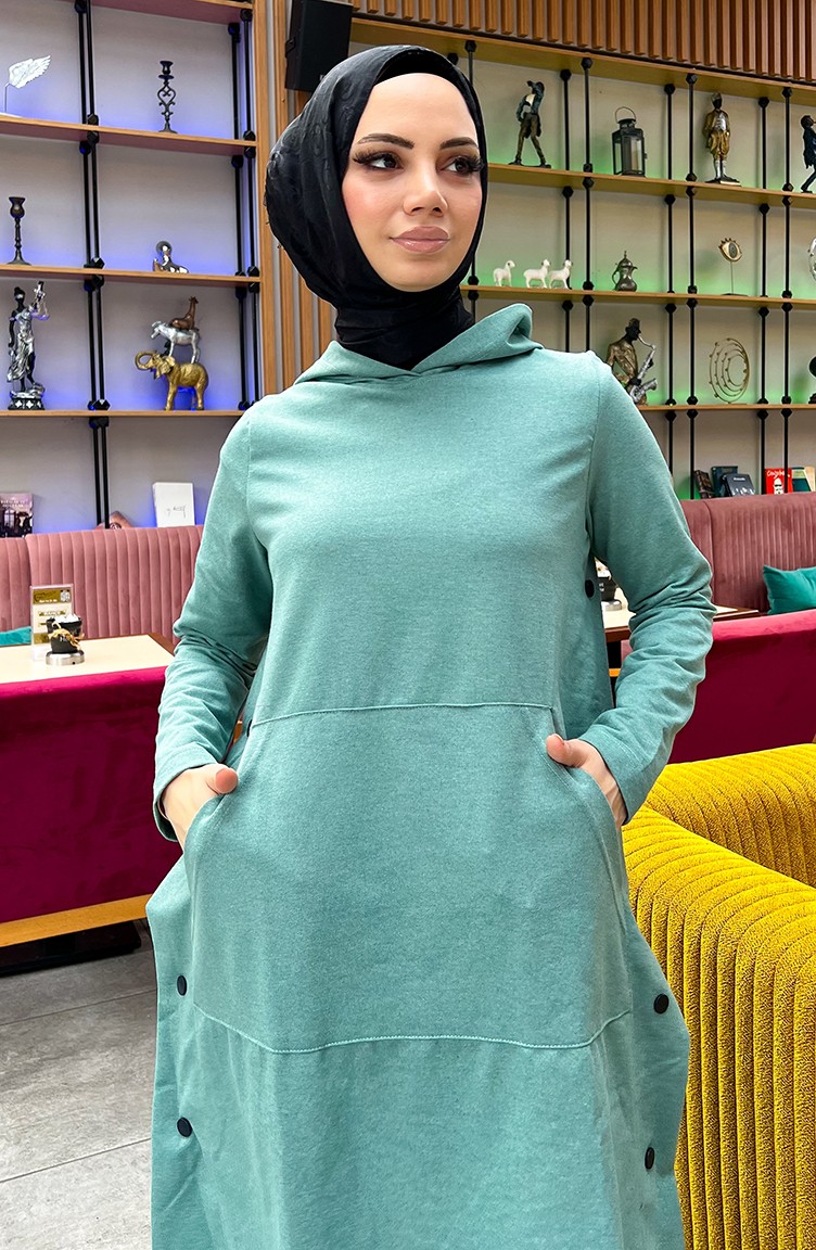 Sefa Merve Çıtçıt Detaylı Iki Iplik Eşofman Takım 3071-10 Çağla Yeşili görsel 5