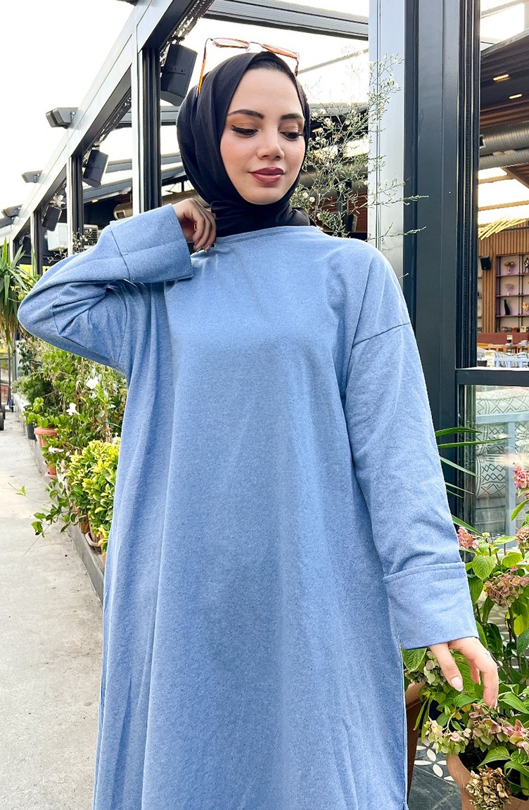 Sefa Merve Iki Iplik Eşofman Takım 3040-17 Indigo görsel 3