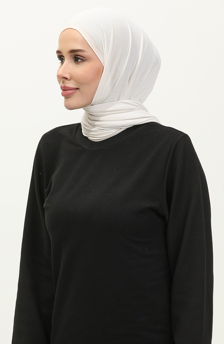 Sefa Merve Ikili Eşofman Takım 23019-01 Siyah görsel 3
