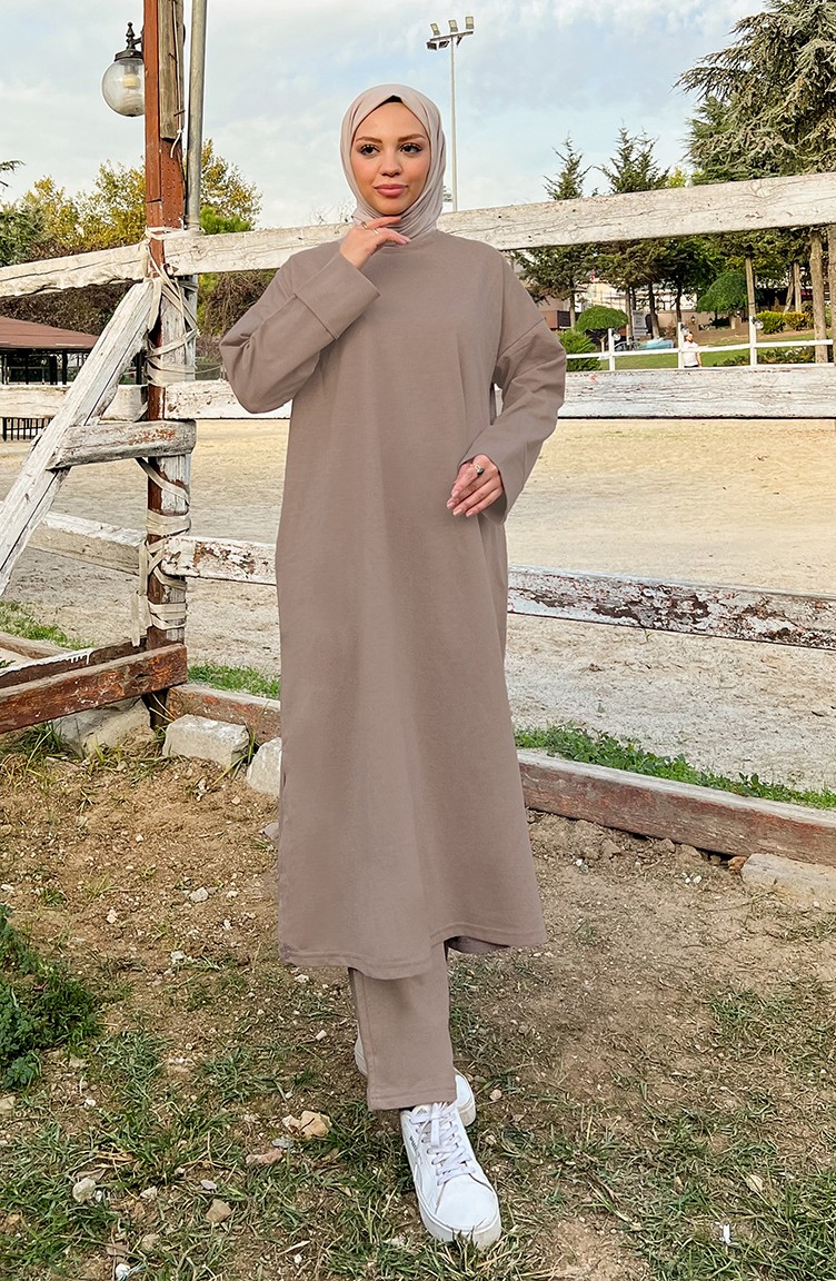 Sefa Merve Iki Iplik Eşofman Takım 3040-09 Vizon
