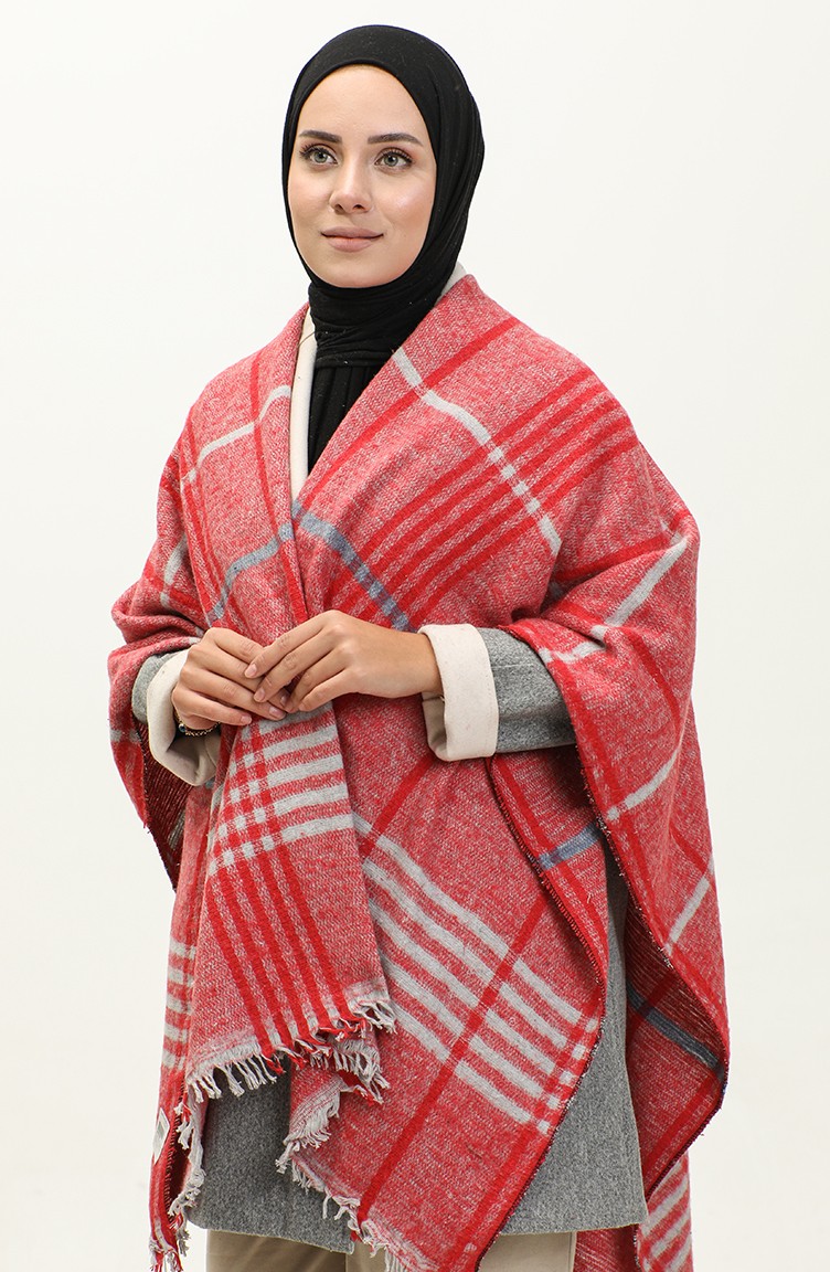 Sefa Merve Çizgi Desenli Panço 2054-02 Kırmızı görsel 2