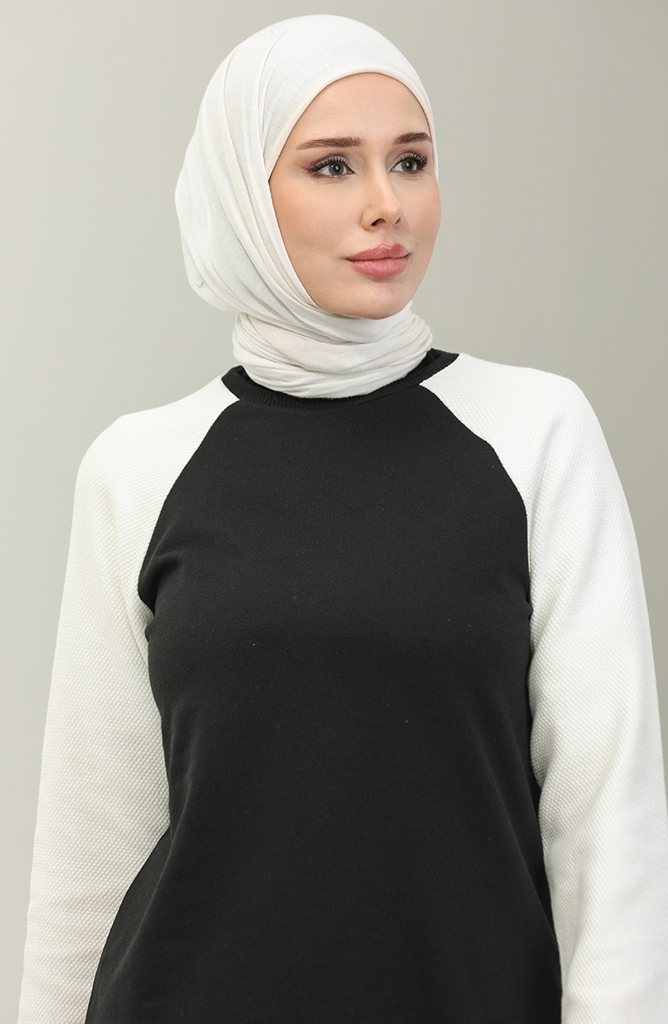 Sefa Merve Ikili Eşofman Takım 23059-01 Siyah görsel 3