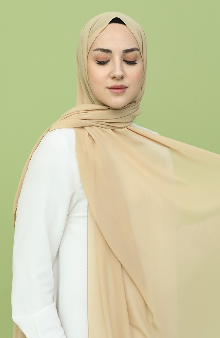 Flora Tekstil Krep Şifon Şal Siyah 180X 75 FLR241433