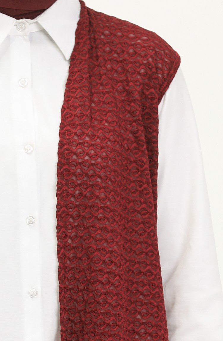 Sefa Merve Basic Yelek 1639-03 Bordo görsel 4