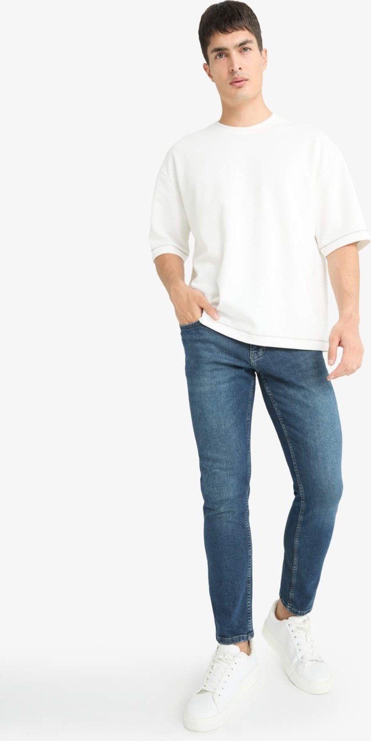 DeFacto Pedro Slim Fit Dar Kalıp Normal Bel Dar Paça Jean Pantolon G2235AX25AU görsel 3