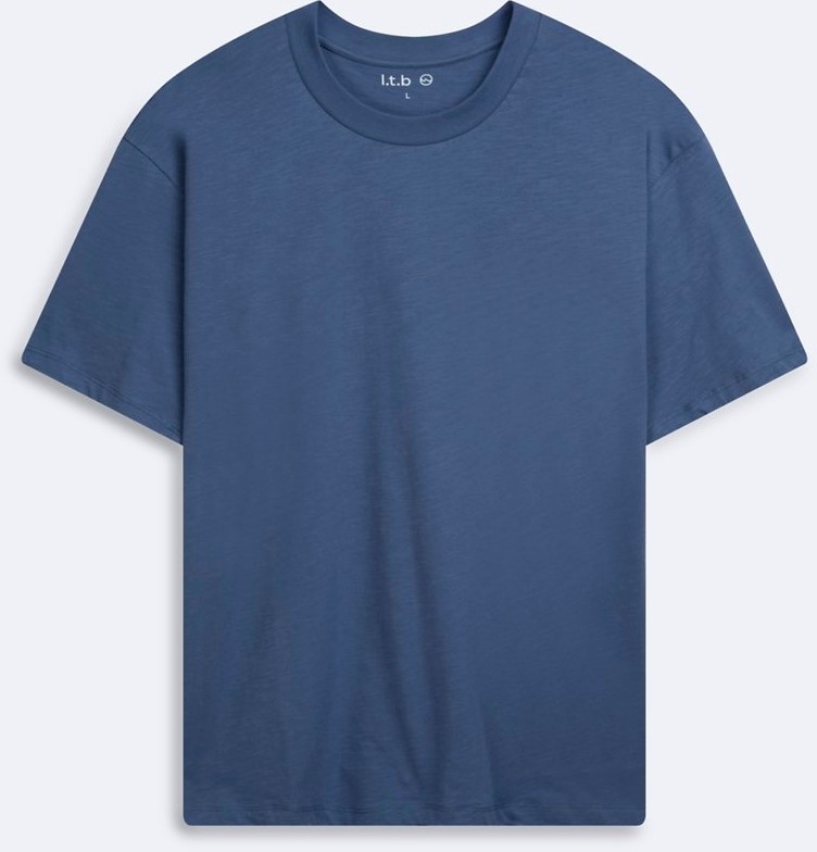 LTB Bisiklet Yaka Basic Mavi T-Shırt