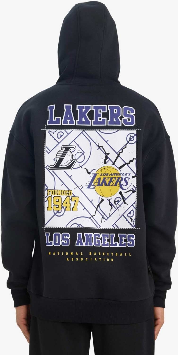 DeFacto NBA Los Angeles Lakers Oversize Geniş Kalıp Kapüşonlu Kalın Sweatshirt D8489AX25SP görsel 8