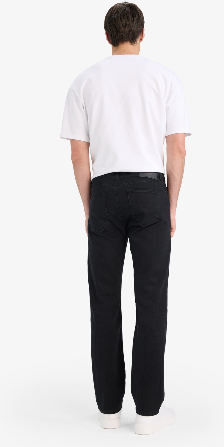 DeFacto Sergio Regular Fit Normal Kalıp Normal Bel Boru Paça Jean Pantolon W6868AZ25AU görsel 7