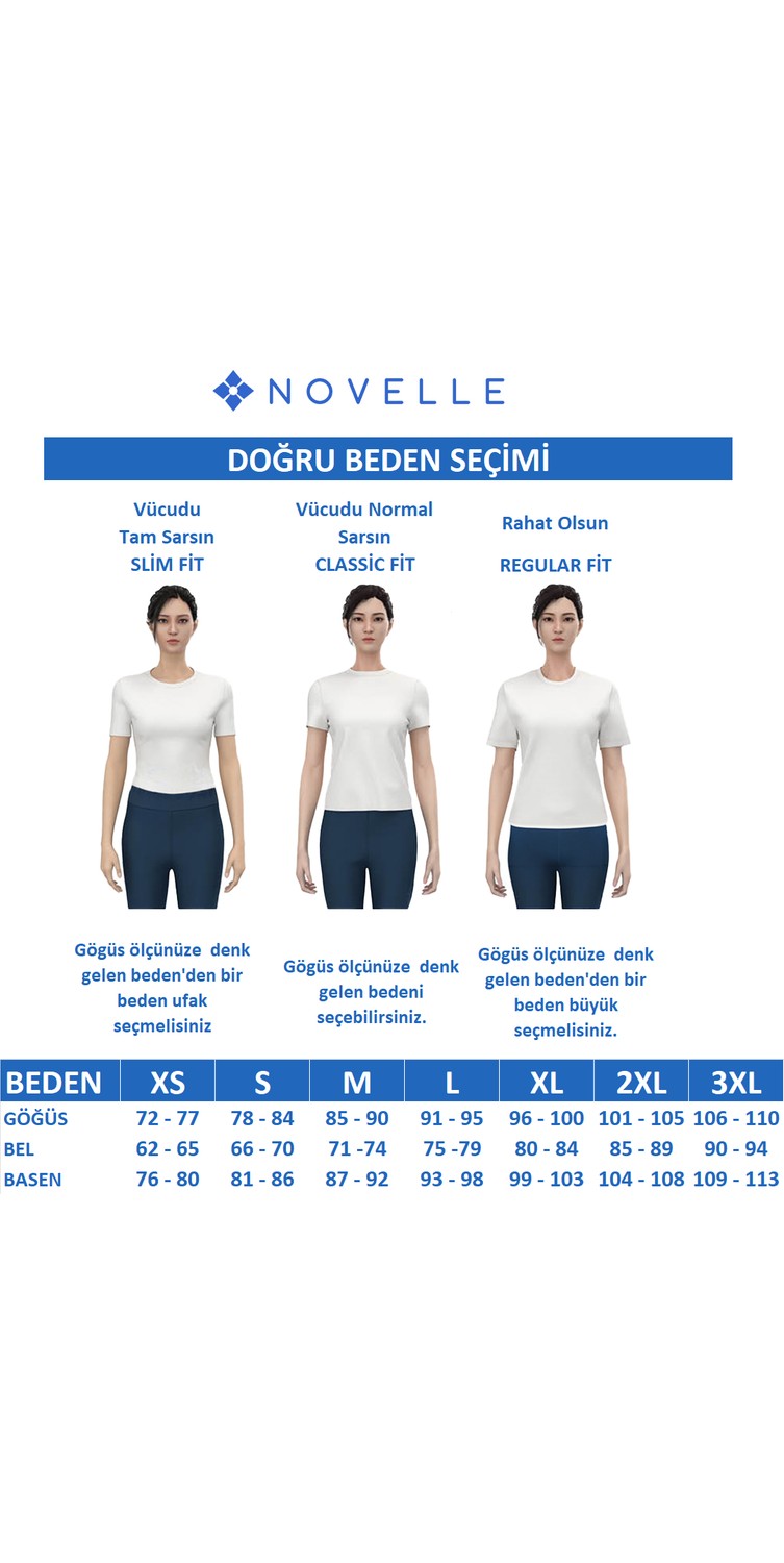 Novelle Bisiklet Yaka Uzun Kol Fitilli Bluz görsel 4