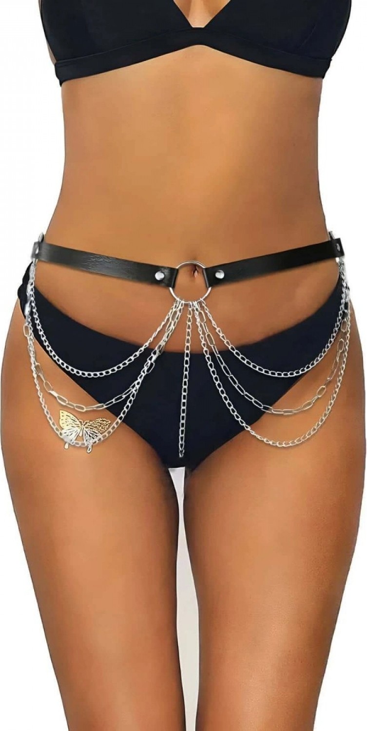 Pileli Store Zincirli Bel Kemer Harness - 922 görsel 4