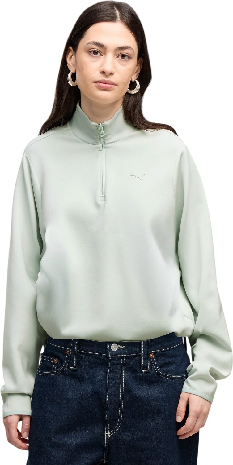 Pumatech Sense Half-Zip Yeşil Kadın Sweatshirt