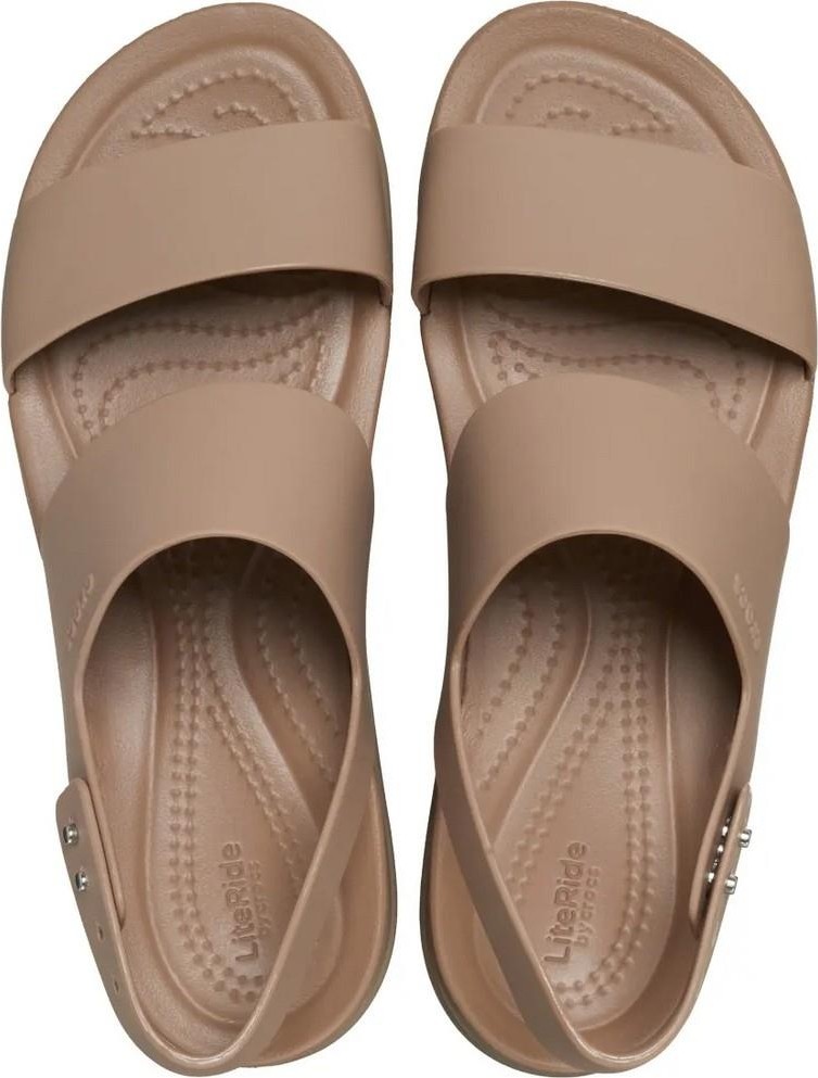 Crocs 206453 Kadın Sandalet Brooklyn Low Wedge Kahverengi Silikon/Plastik ile Konforlu Tasarım görsel 4