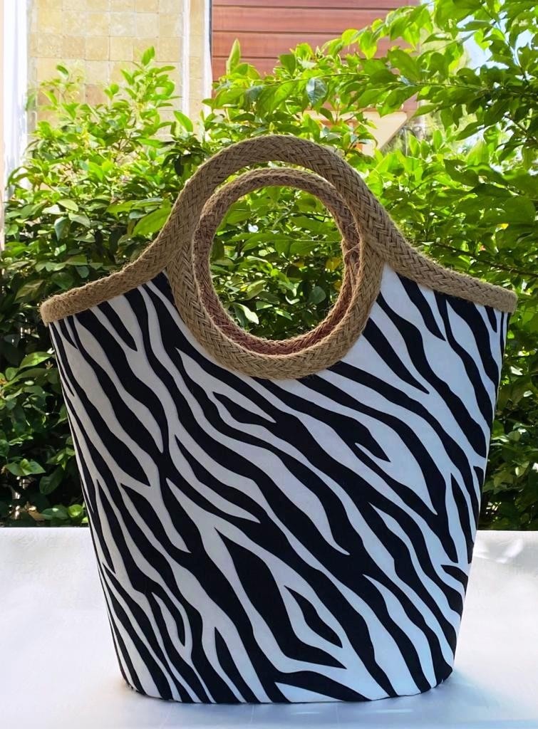 Çanta Tasarımcısı Plaj Çantası Zebra görsel 3