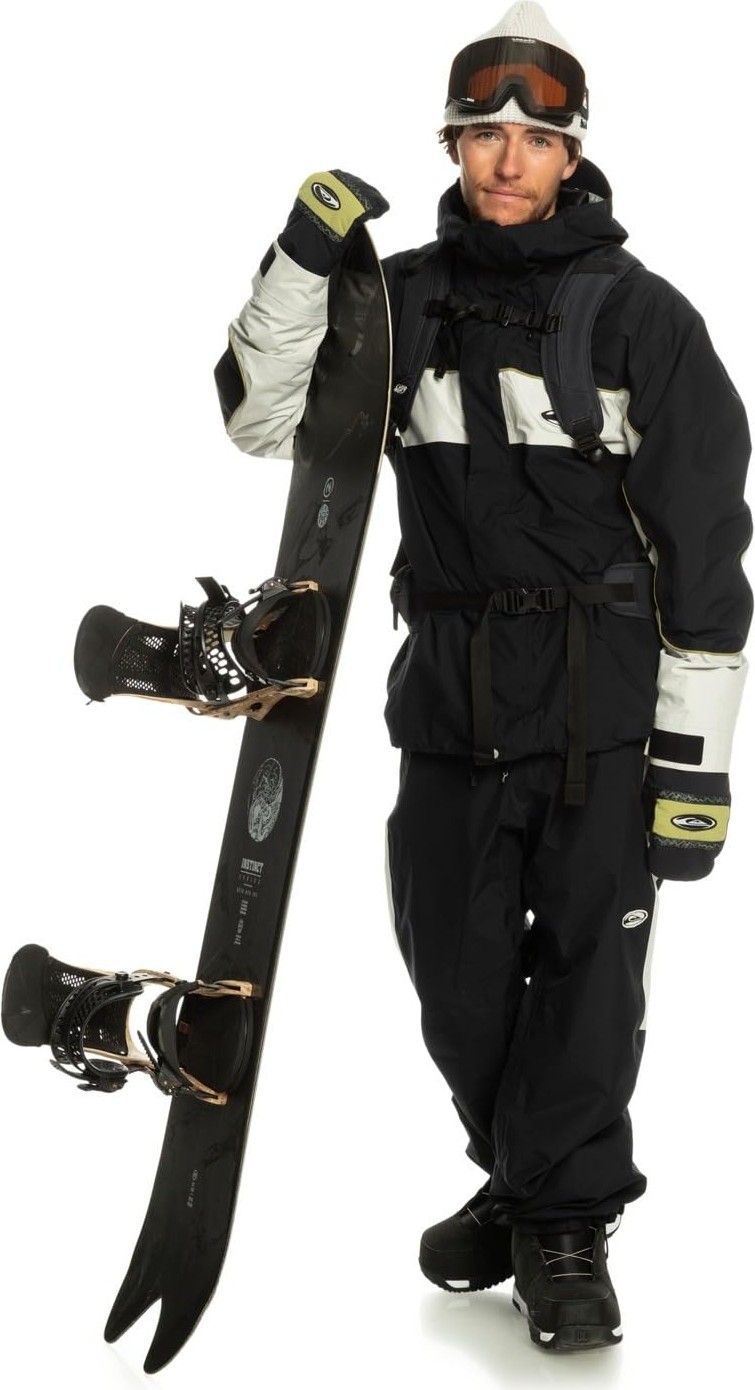Aesco Quiksilver High Altitude Gore-Tex Unisex Siyah Snowboard Ceketi görsel 5