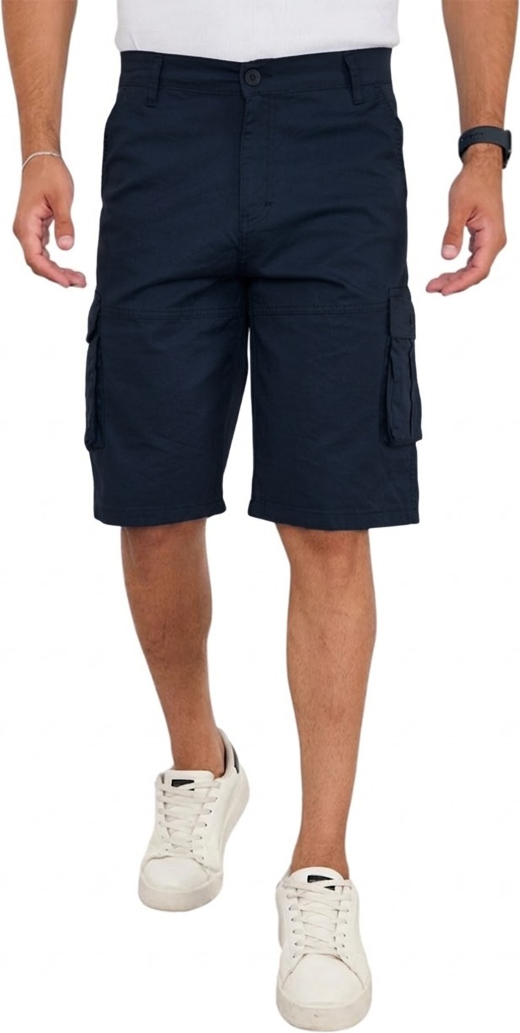 RizzUP Erkek Camel Likralı Gabardin Modern Fit Kargo Kapri Şort, Çok Cepli Yazlık Rahat Kesim Şort 2014
