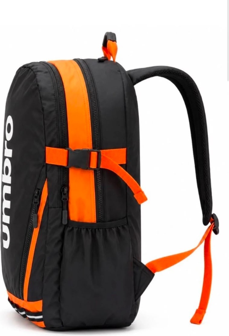 Umbro Cleo Backpack Siyah/turuncu Su Itici, Reflektörlü Spor Sırt Çantası, Okul Çantası - TT0044 görsel 3