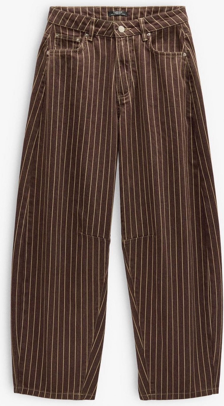 Parfois Kadın Çizgili Dar Paça Denim Pantolon görsel 6
