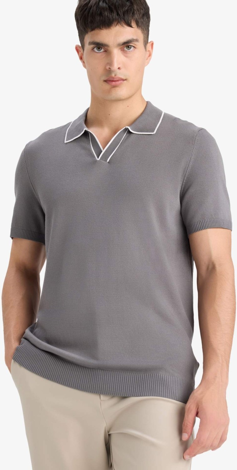 DeFacto Modern Fit Polo Yaka Kısa Kollu Triko Tişört C4984AX25SM