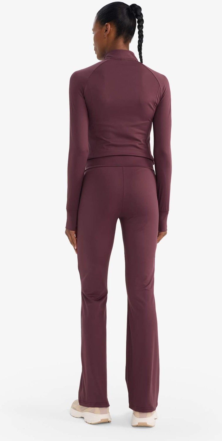 DeFacto Esnek Kumaş Airtech Flare Fit Toparlayıcı Yüksek Bel İspanyol Paça Soft Touch Sporcu Pantolon B3988AX26SP görsel 5