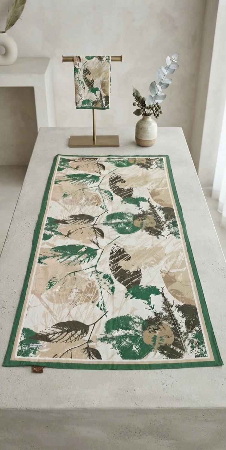 Samara Scarf Desenli Bambu Kraş Şal görsel 3