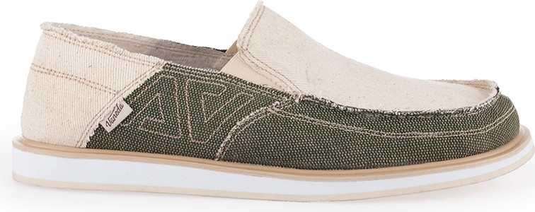 Vaneda Linen Espadril 1331 Keten Erkek Ayakkabı Bej-Haki